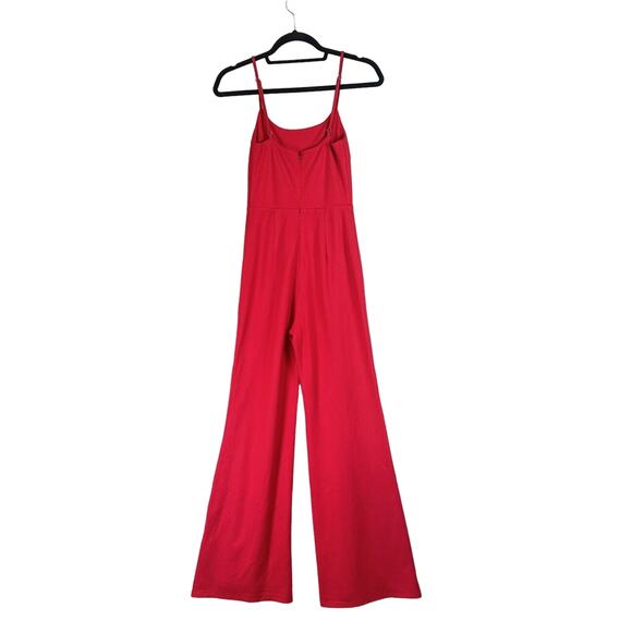 Revolve Lovers and Friends Lavinia Jumpsuit in Cherry Red size XS Wide Leg Y2K - Picture 4 of 10